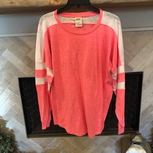 VS Pink - Pink And White long sleeved tee